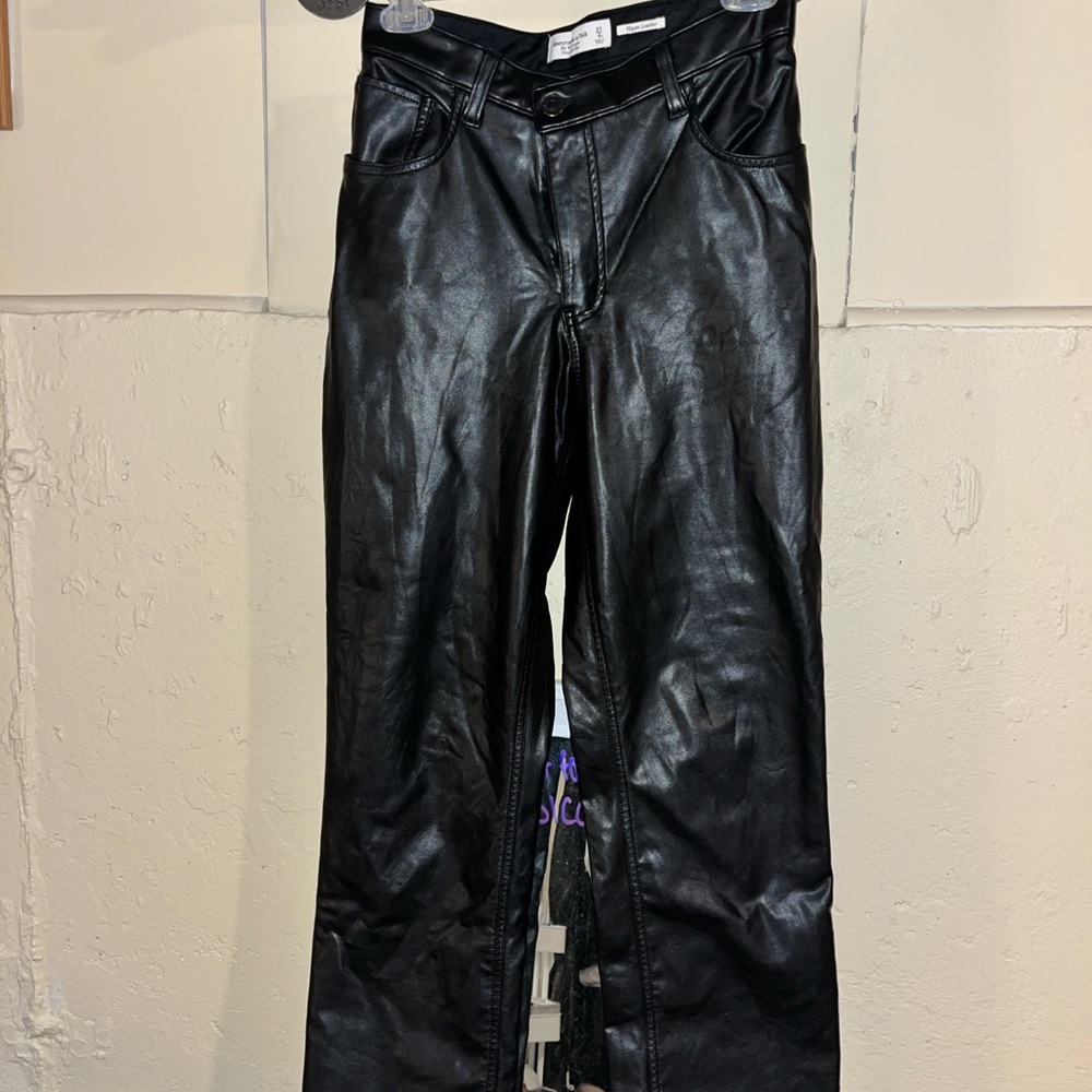 Black Faux Leather Pants